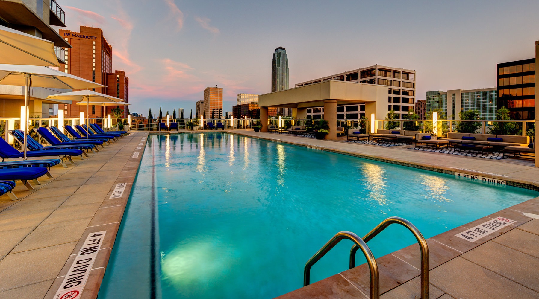 resort-style rooftop pool